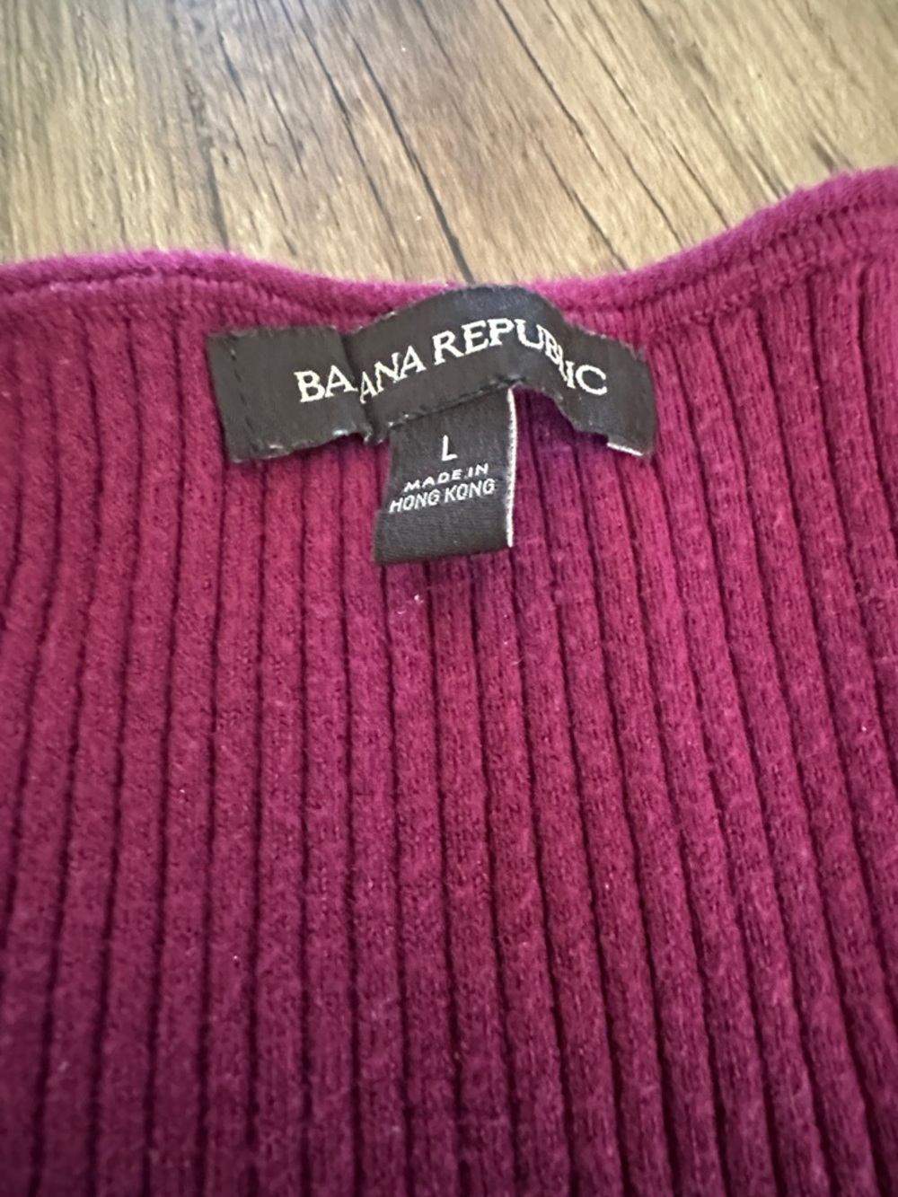 Banana Republic Ribbed Scoop Neck Sweater - Raspberry - Picture 2 of 4